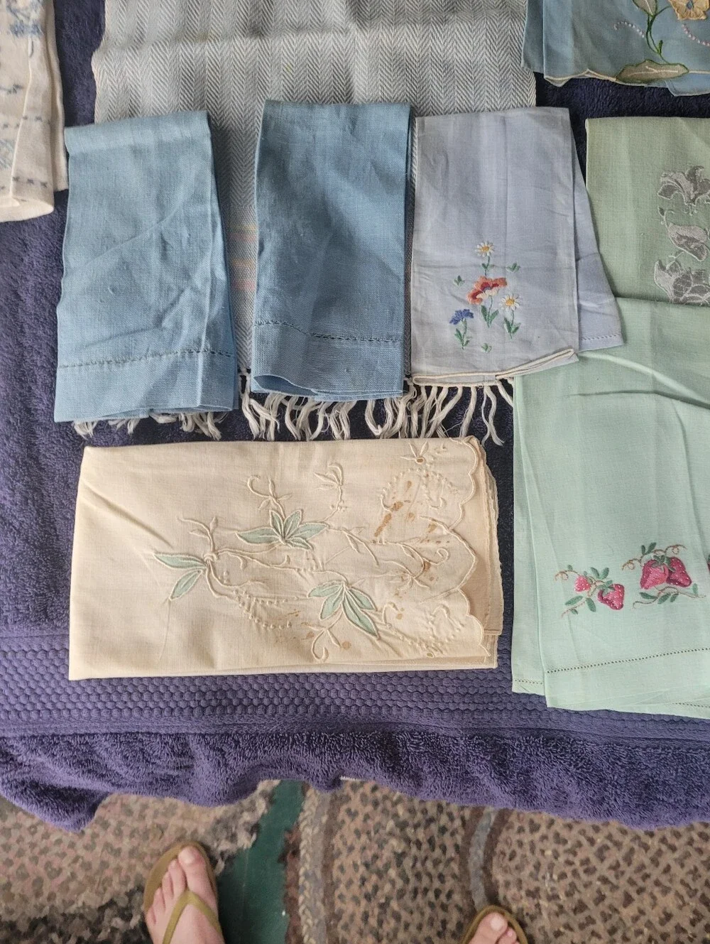 Assorted Blue Linens
